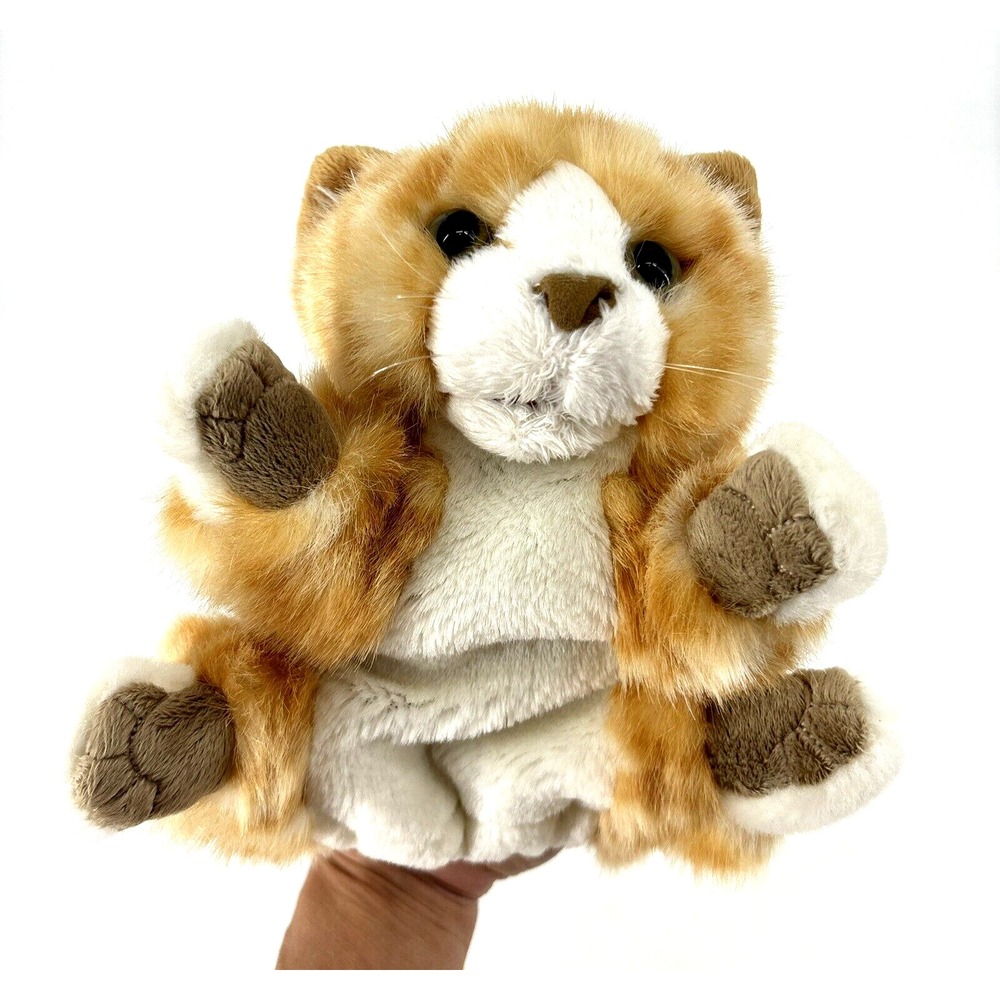 FOLKMANIS Puppet Orange Tabby‎ Cat Kitten 9" Hand Puppet Excellent Condition